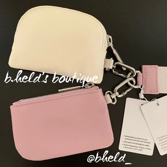 lululemon Dual Pouch Wristlet in White Opal/Pink Peony OS Brand New NWT - Picture 8 of 15